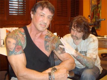 Sylvester Stallone Get Tattoo